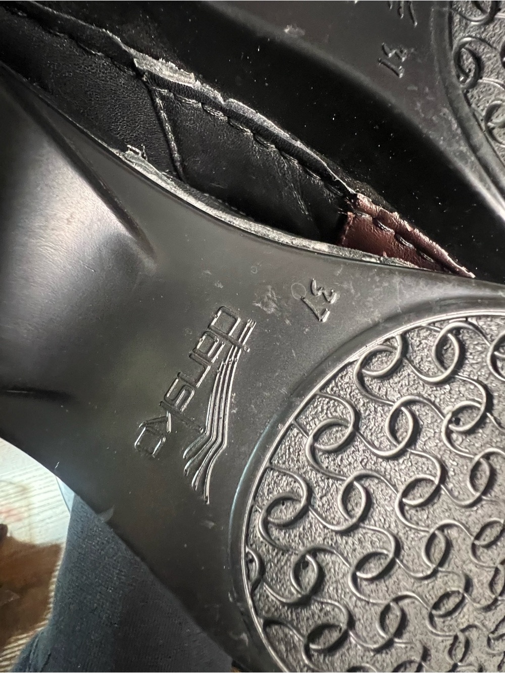 DANSKO Tenley Black Brown Professional Leather Clog - Picture 10 of 14